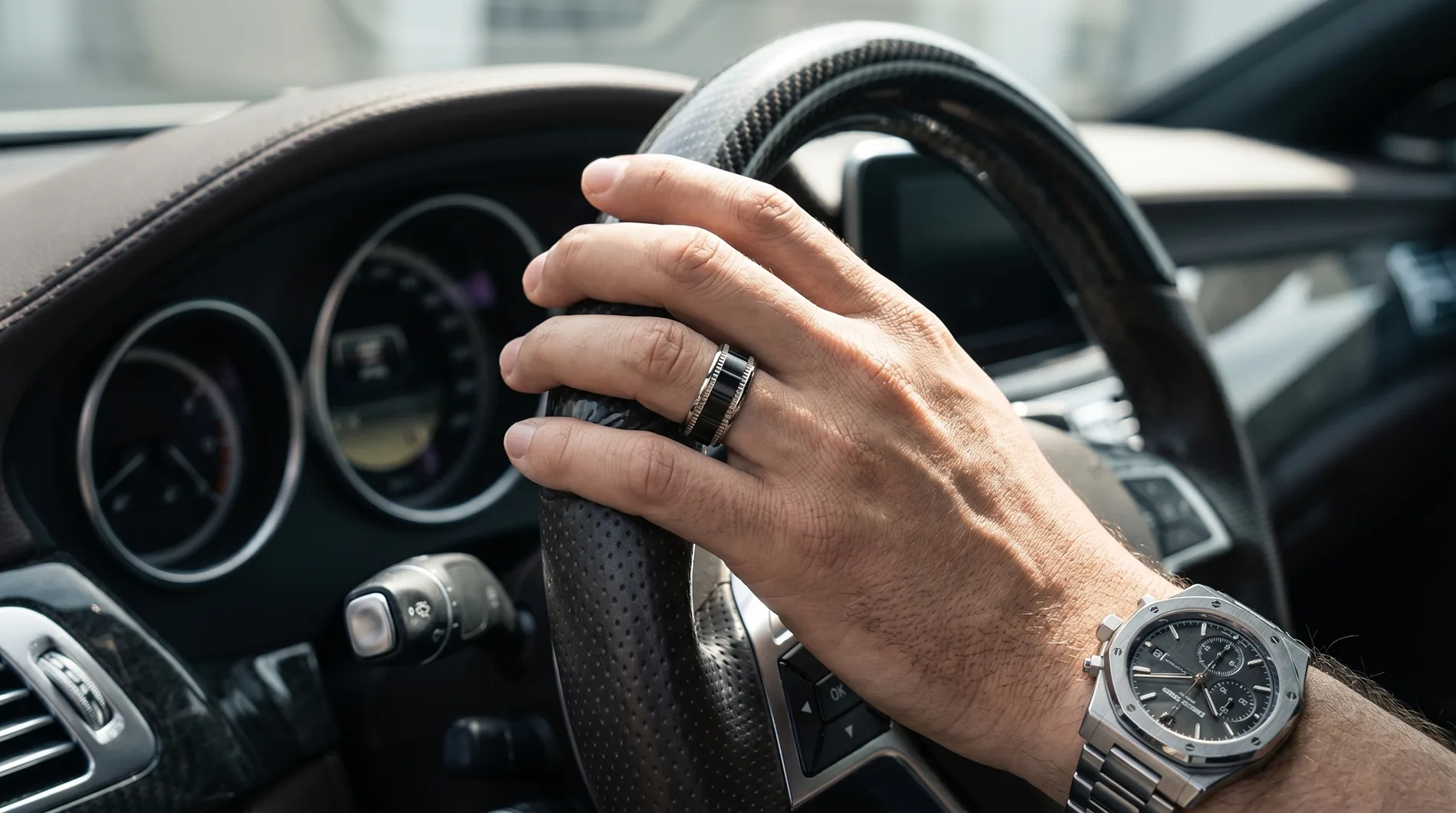 A man wearing a Stylex ring