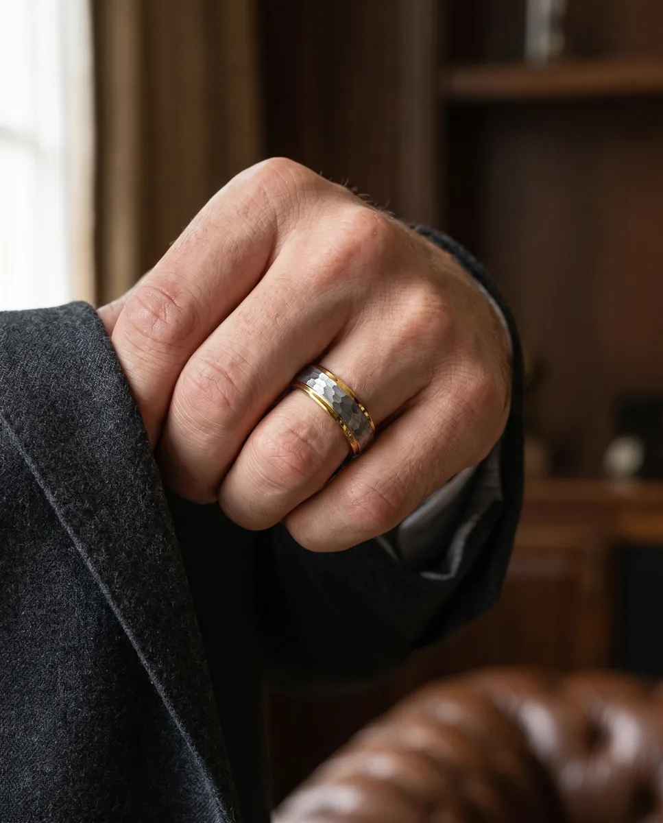 A Stylex tungsten ring worn every day