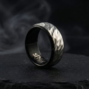 damascus 9mm wedding band