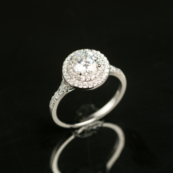 bezel moissanite 925 sterling silver adjustable size ring