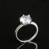 nature moissanite 925 sterling silver adjustable size ring
