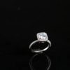 simple cushion moissanite 925 sterling silver adjustable size ring