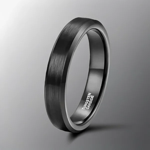 BLACKED LUXURY 6MM Tungsten Carbide Wedding Band