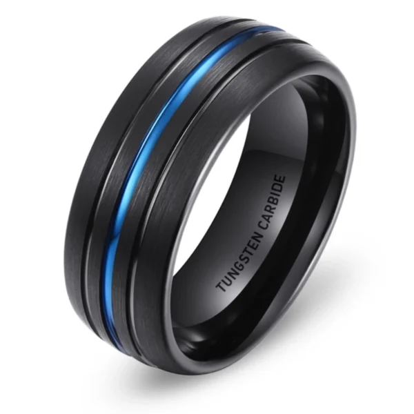 thor meteorite 8mm tungsten carbide wedding band (copy)