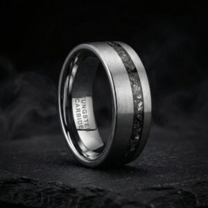Thor Meteorite 8MM Tungsten Carbide Wedding Band