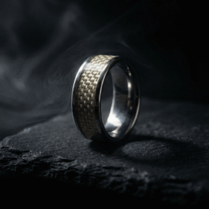 FIBRA 9MM White Stainless Steel Wedding Band