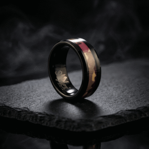 PINKISH 8MM Tungsten Carbide Wedding Band