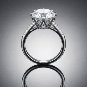 Regina Crown Statement Ring In 925 Sterling Silver